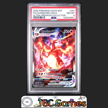 Charizard VMAX SWSH Black Star Promo #261 Ultra Premium Collection PSA 8 Front