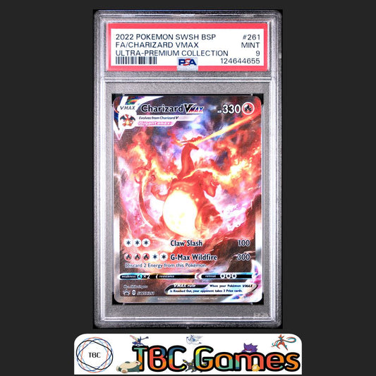 Charizard VMAX SWSH Black Star Promo #261 Ultra Premium Collection PSA 9 Front