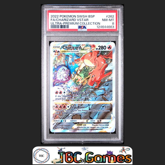 Charizard VSTAR SWSH Black Star Promo #262 Ultra Premium Collection PSA 8 Front