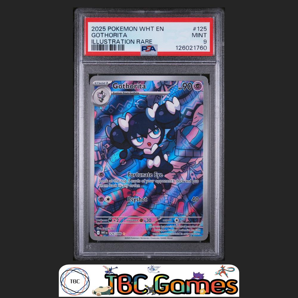 Gothorita White Flare #125 Illustration Rare PSA 9 Front