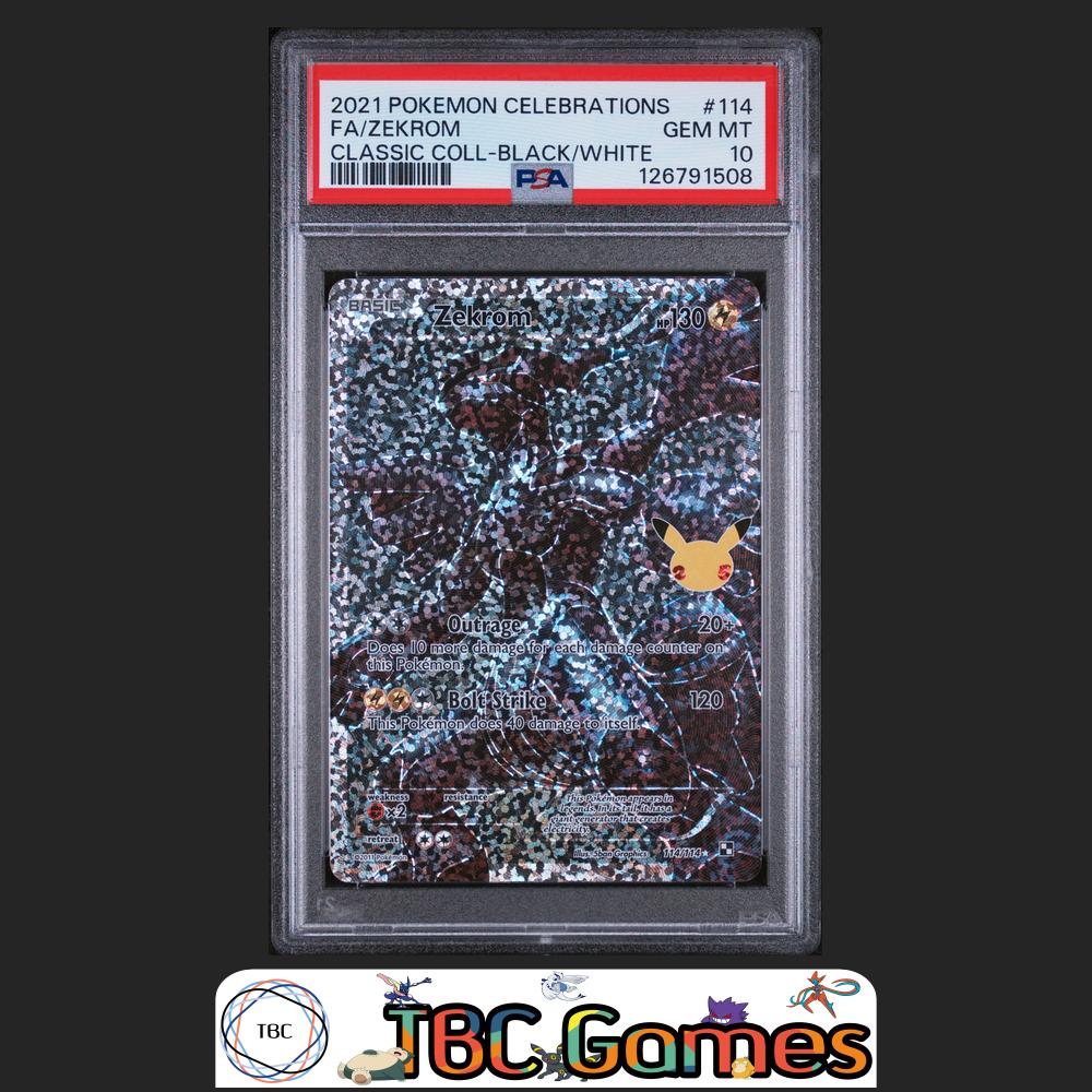 Zekrom Pokemon Celebrations Classic Collection #114 Black White PSA 10 Front