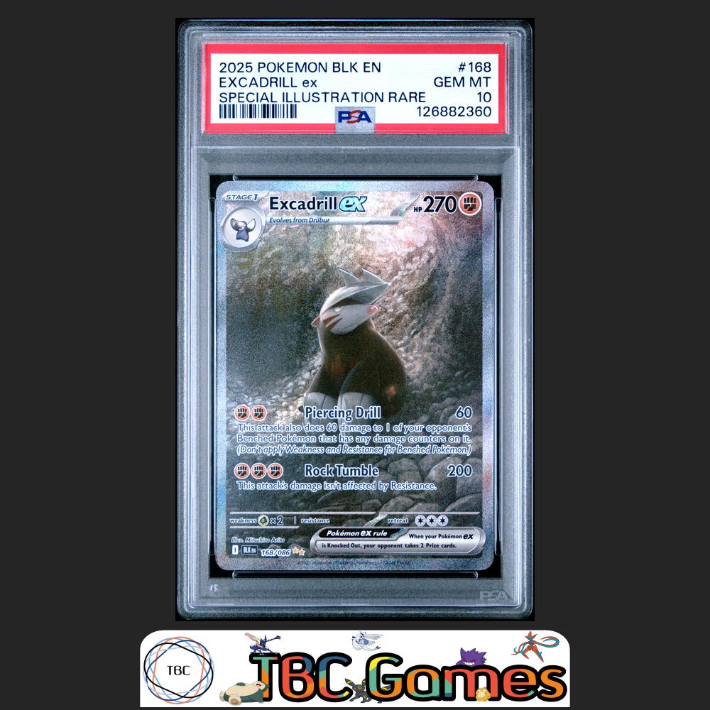 Excadrill ex Black Bolt #168 Special Illustration Rare PSA 10 Front