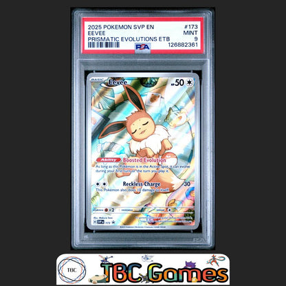 Eevee SVP #173 Prismatic Evolutions ETB PSA 9 Front