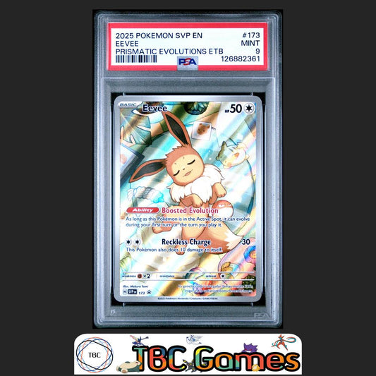 Eevee SVP #173 Prismatic Evolutions ETB PSA 9 Front