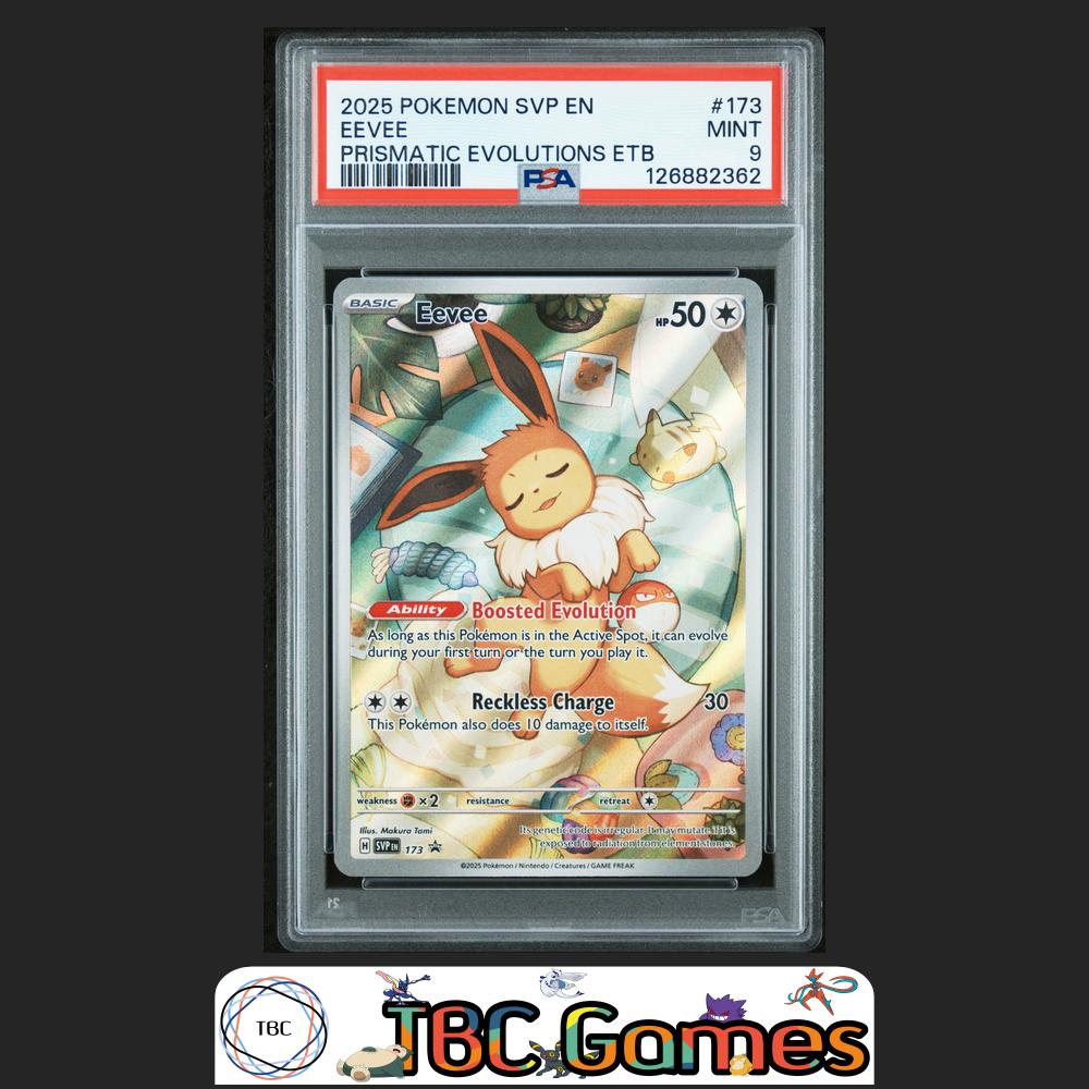 Eevee SVP #173 Prismatic Evolutions ETB PSA 9 Front