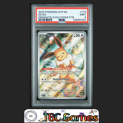 Eevee SVP #173 Prismatic Evolutions ETB PSA 9 Front
