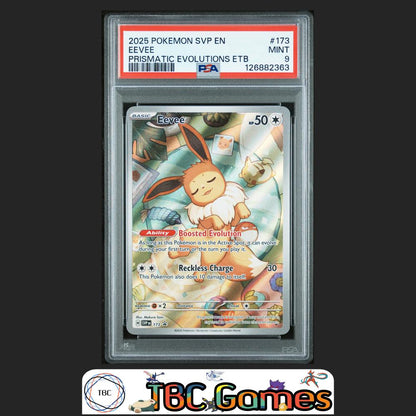 Eevee SVP #173 Prismatic Evolutions ETB PSA 9 Front