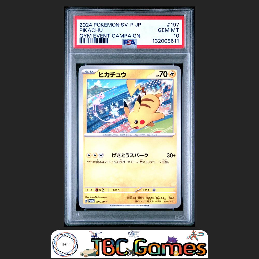 Pikachu Pokemon Japanese Sv P Promo #197 Gym Event Campaign PSA 10 Front