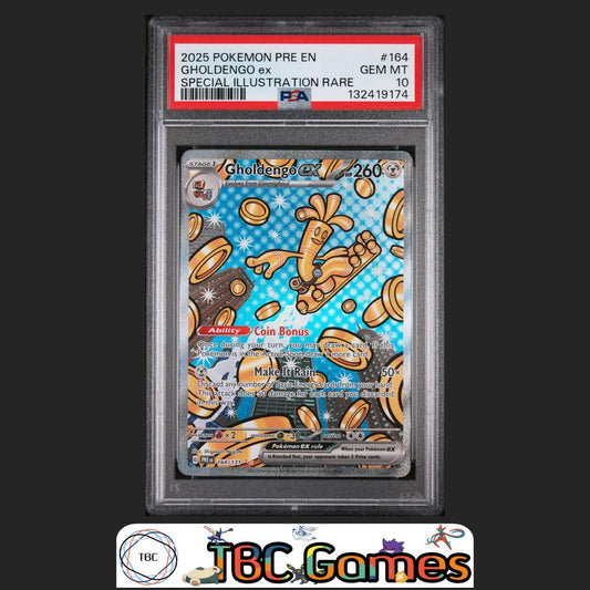 Gholdengo ex Prismatic Evolutions #164 Special Illustration Rare PSA 10