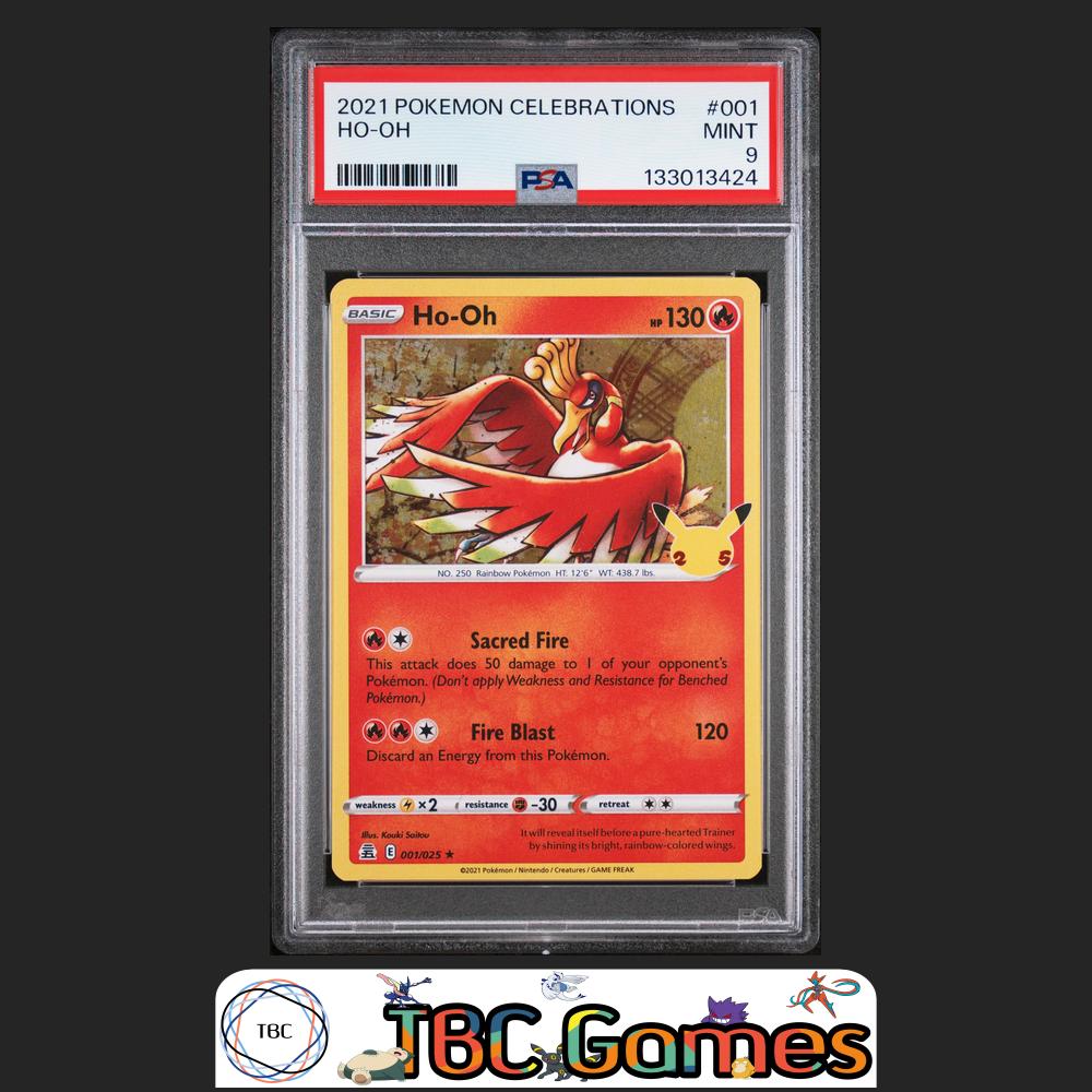 Ho-Oh Celebrations Holo #001 PSA 9 Front
