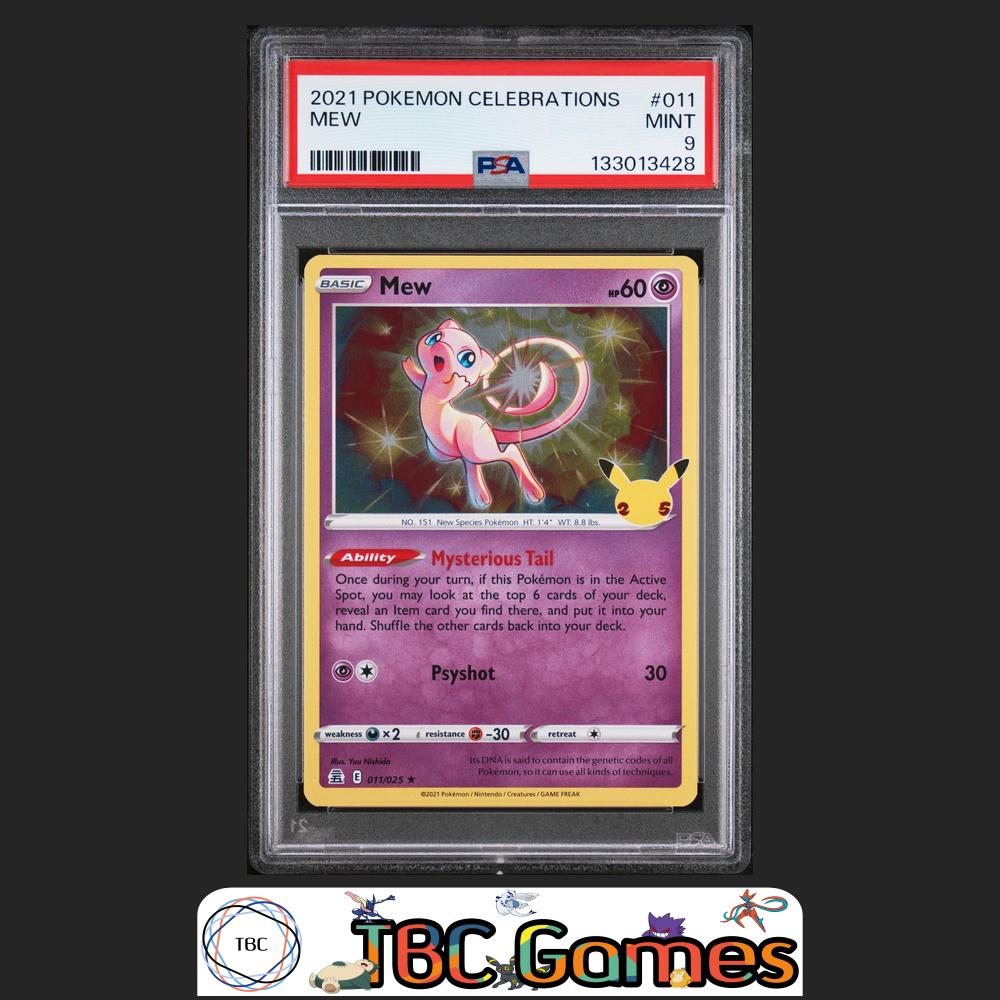 Mew Celebrations Holo #011 PSA 9 Front