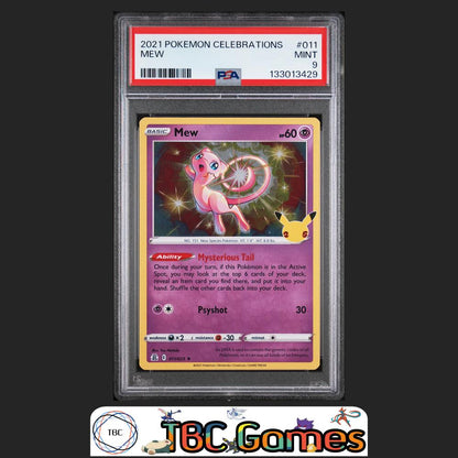 Mew Celebrations Holo #011 PSA 9 Front