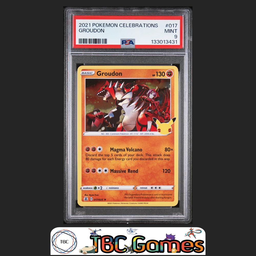 Groudon Celebrations Holo #017 PSA 9 Front