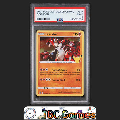 Groudon Celebrations Holo #017 PSA 9 Front