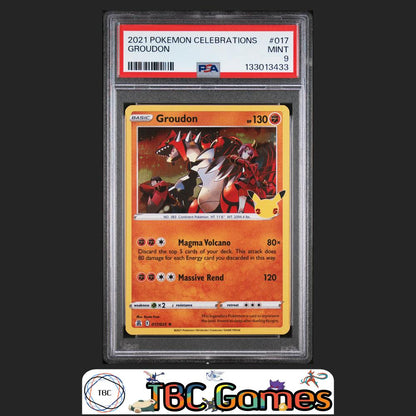 Groudon Celebrations Holo #017 PSA 9 Front