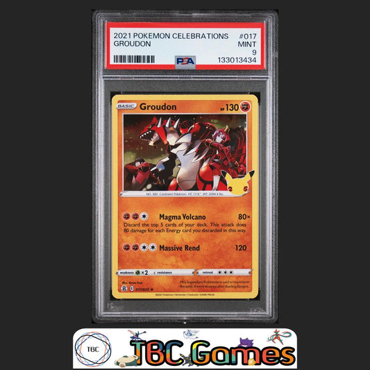 Groudon Celebrations Holo #017 PSA 9 Front