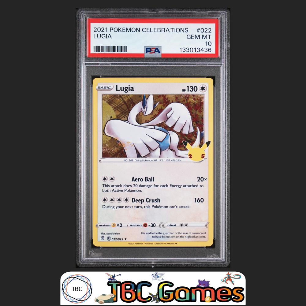 Lugia Celebrations Holo #022 PSA 10 Front