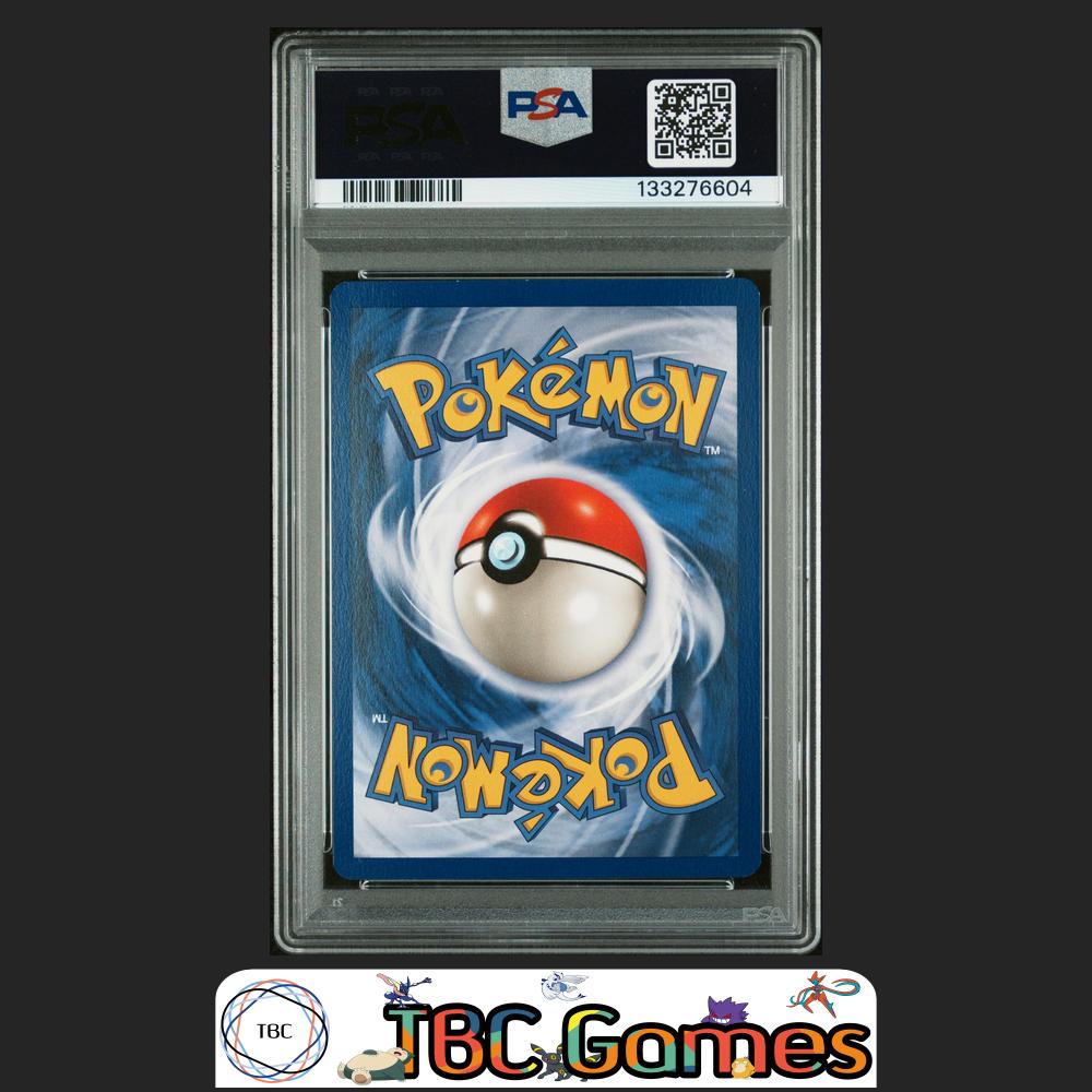 Dragonite Fossil Unlimited Holo #4 PSA 8 Back