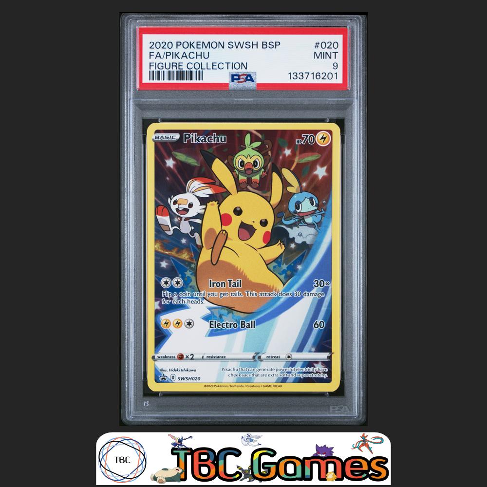 Pikachu SWSH020 Black Star Promo #020 Figure Collection PSA 9 Front