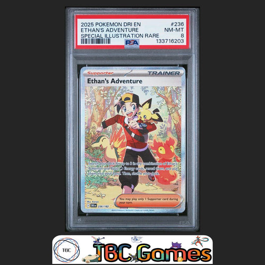 Ethan's Adventure Destined Rivals #236 Special Illustration Rare PSA 8 Front