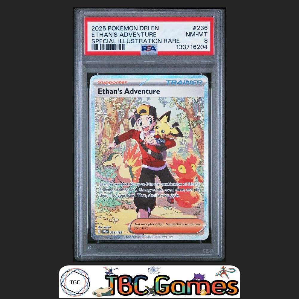 Ethan's Adventure Destined Rivals #236 Special Illustration Rare PSA 8 Front