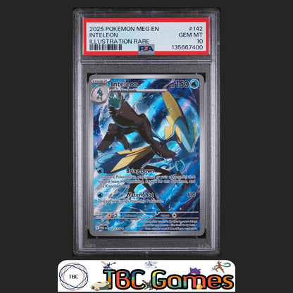 Inteleon Mega Evolution #142 Illustration Rare PSA 10 Front
