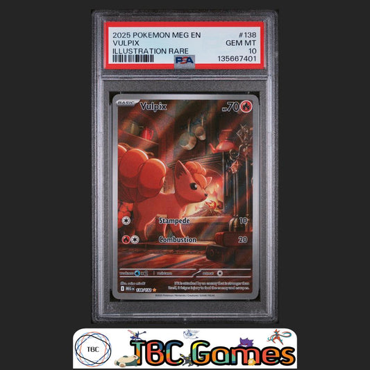 Vulpix Mega Evolution #138 Illustration Rare PSA 10 Front