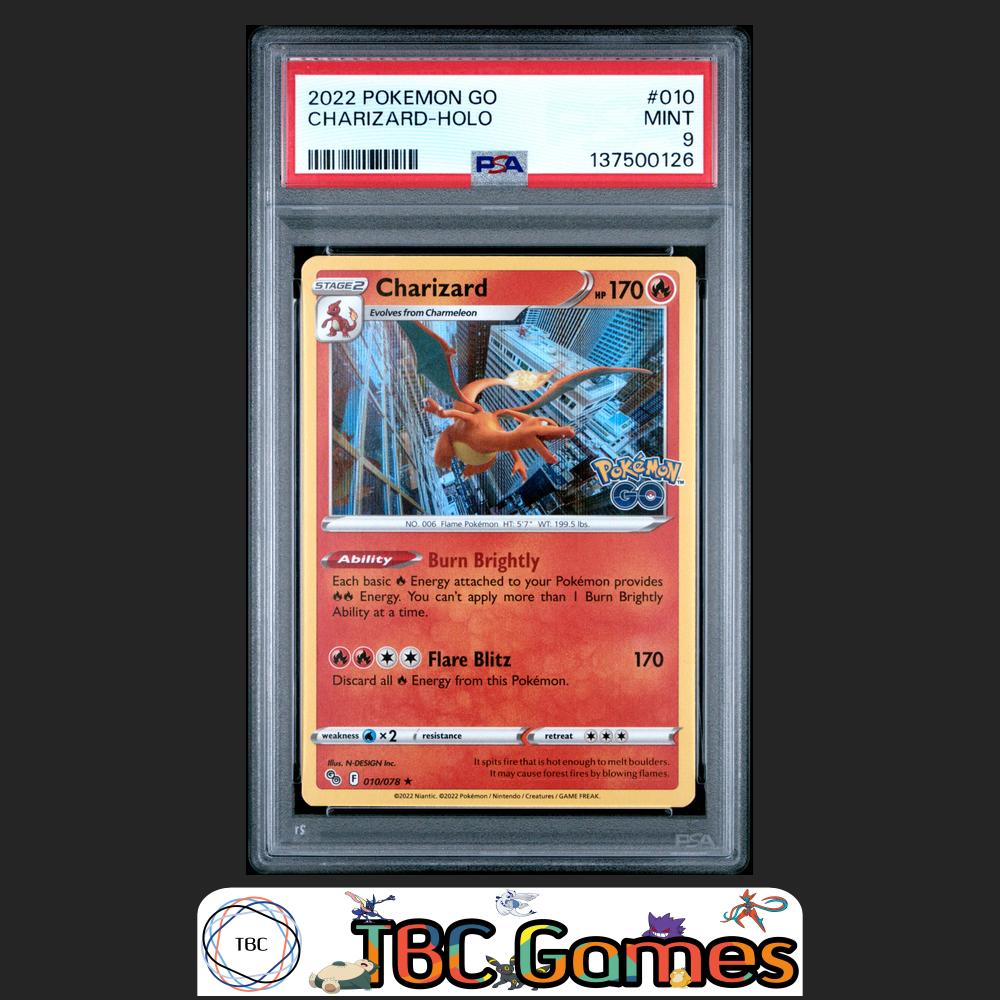 Charizard Pokemon GO Holo #010 PSA 9 Front