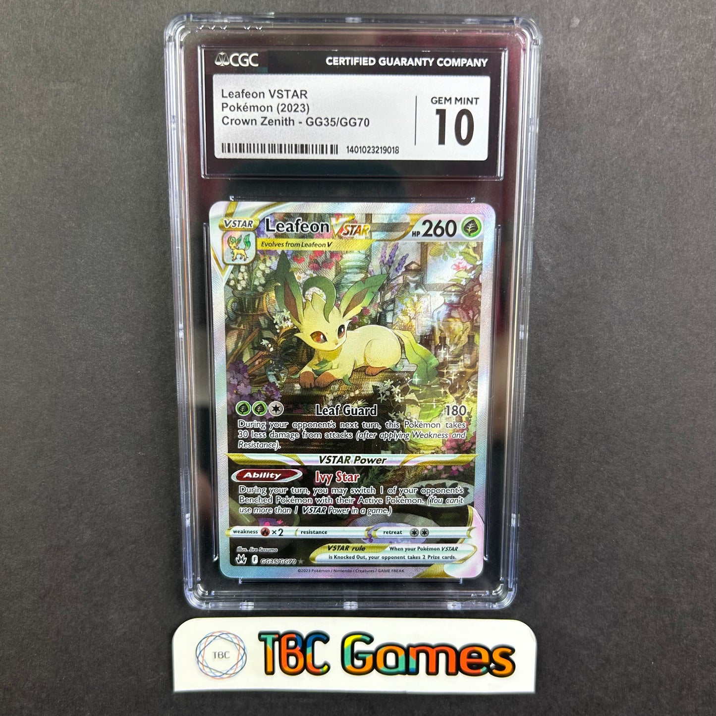 Leafeon VSTAR Crown Zenith GG35 CGC 10