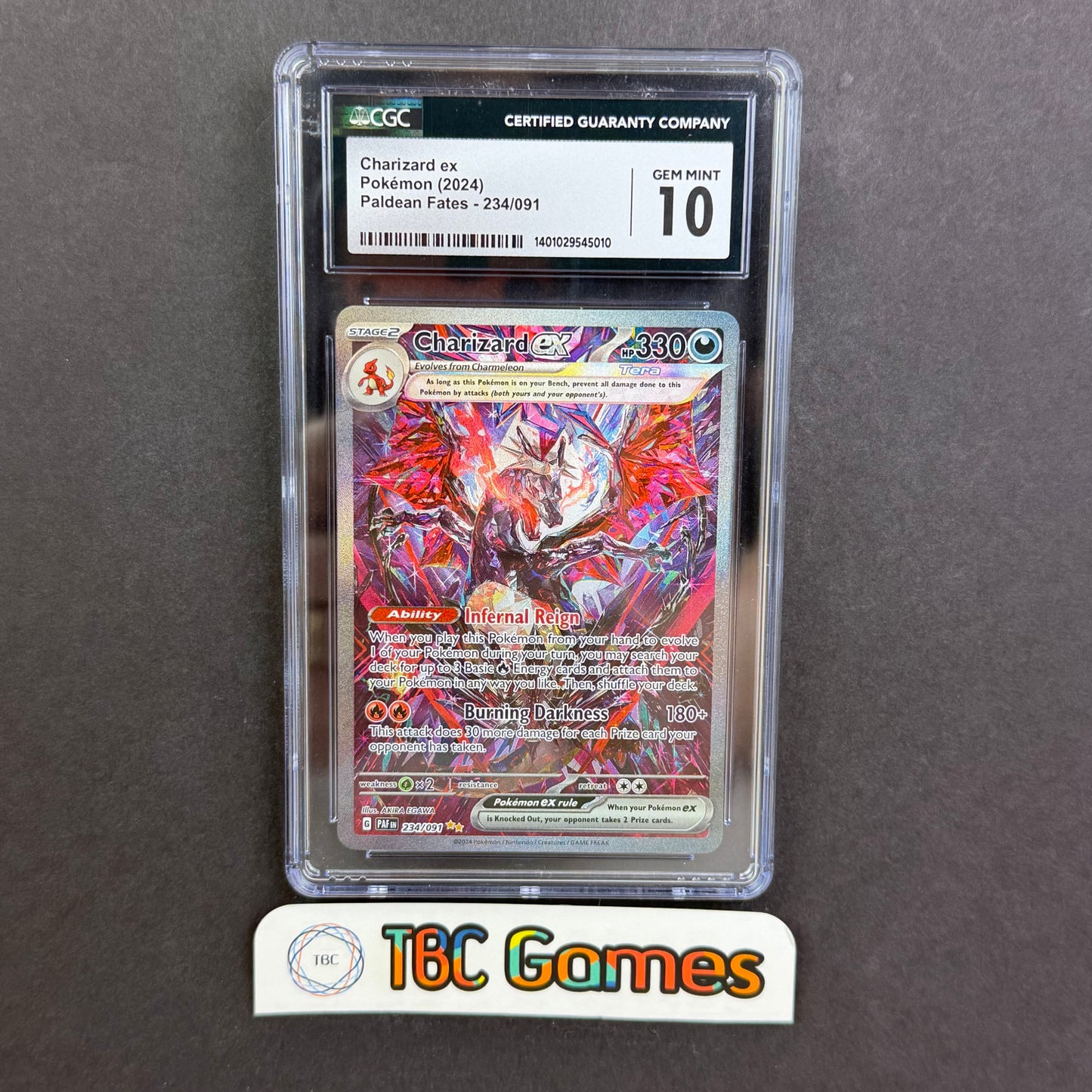 Charizard ex Paldean Fates #234 Special Illustration Rare CGC 10