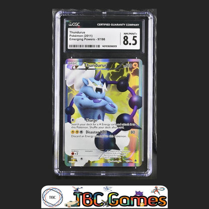 Thundurus Emerging Powers #97 Ultra Rare Holo CGC 8.5 Front