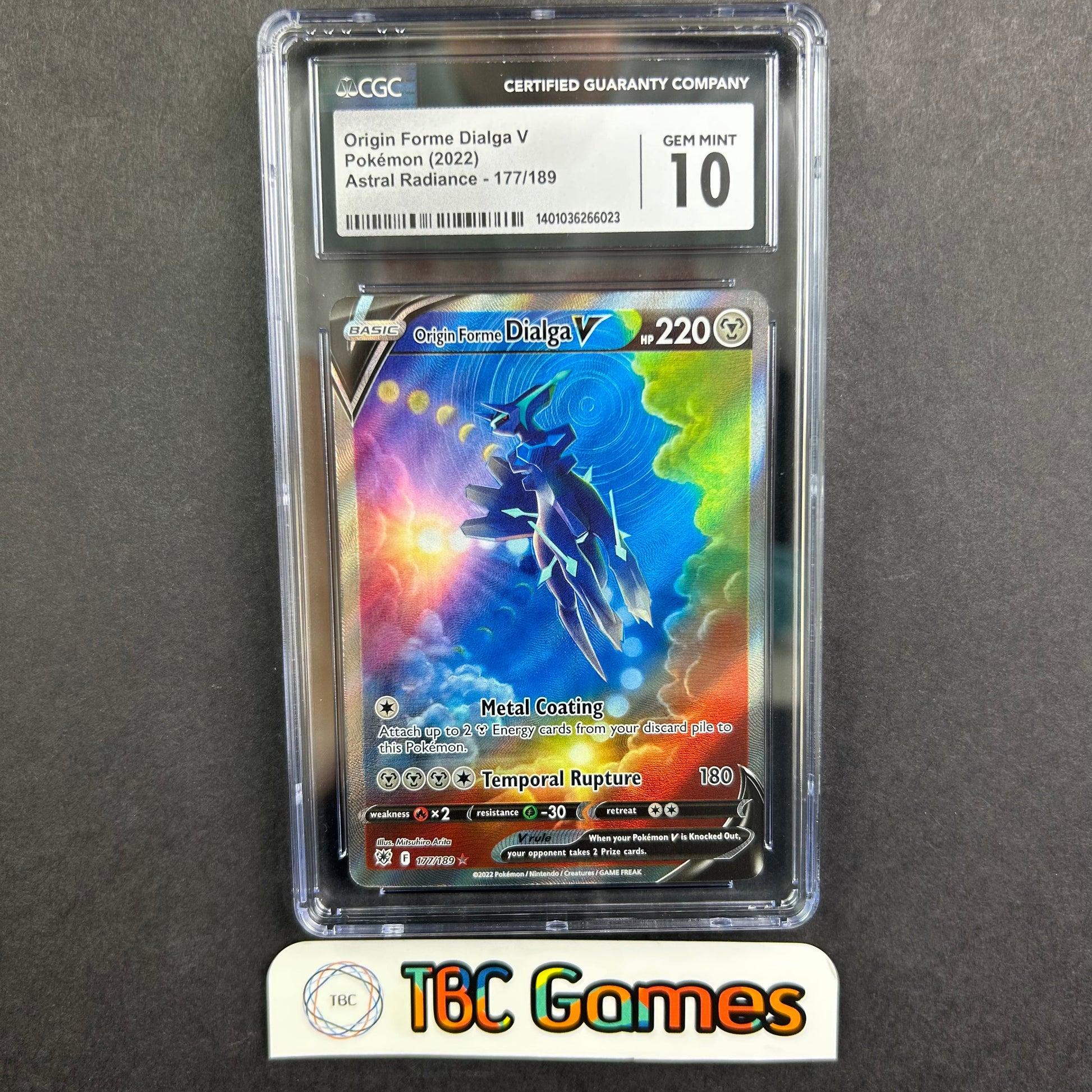 Origin Forme Dialga V Alt Art Astral Radiance #177 CGC 10 – TBC Games