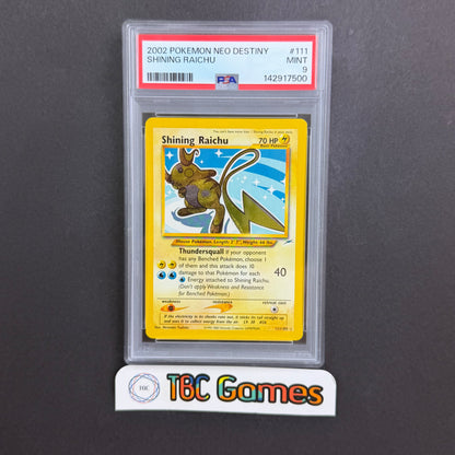 Shining Raichu Neo Destiny Unlimited #111 PSA 9 Front