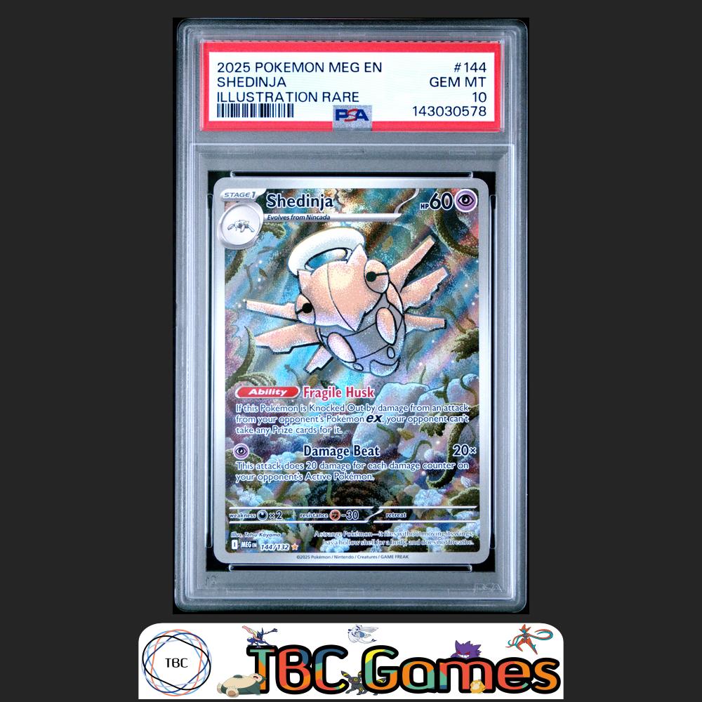 Shedinja Pokemon Mega Evolution #144 Illustration Rare PSA 10 Front