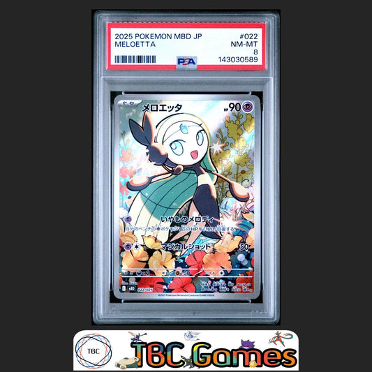 Meloetta Pokemon Japanese Mega Starter Set Mega Diancie ex #022 PSA 8 Front