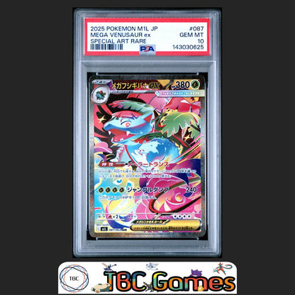 Mega Venusaur ex Pokemon Japanese M1L Mega Brave #087 Special Art Rare PSA 10 Front