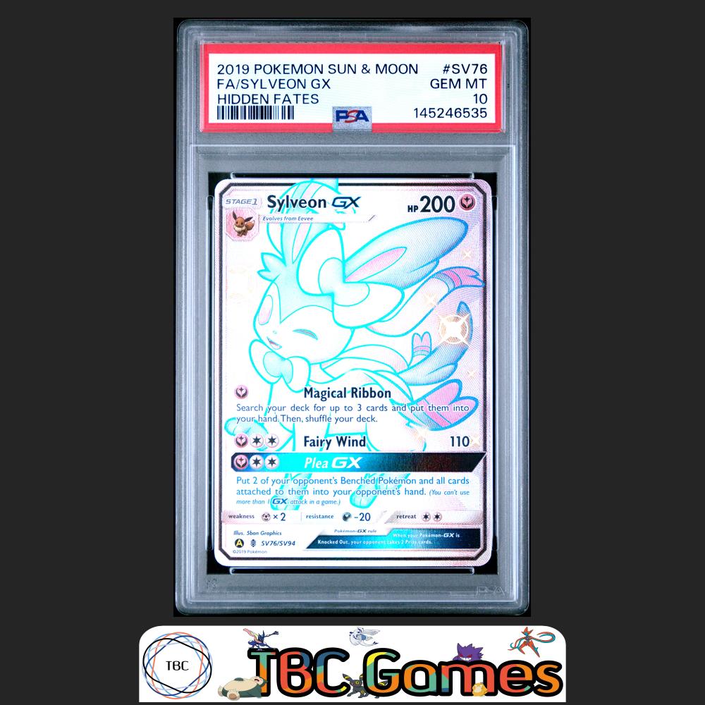Sylveon GX Hidden Fates SV76 PSA 10 Front