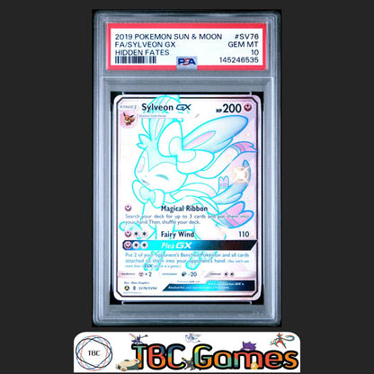 Sylveon GX Hidden Fates SV76 PSA 10 Front