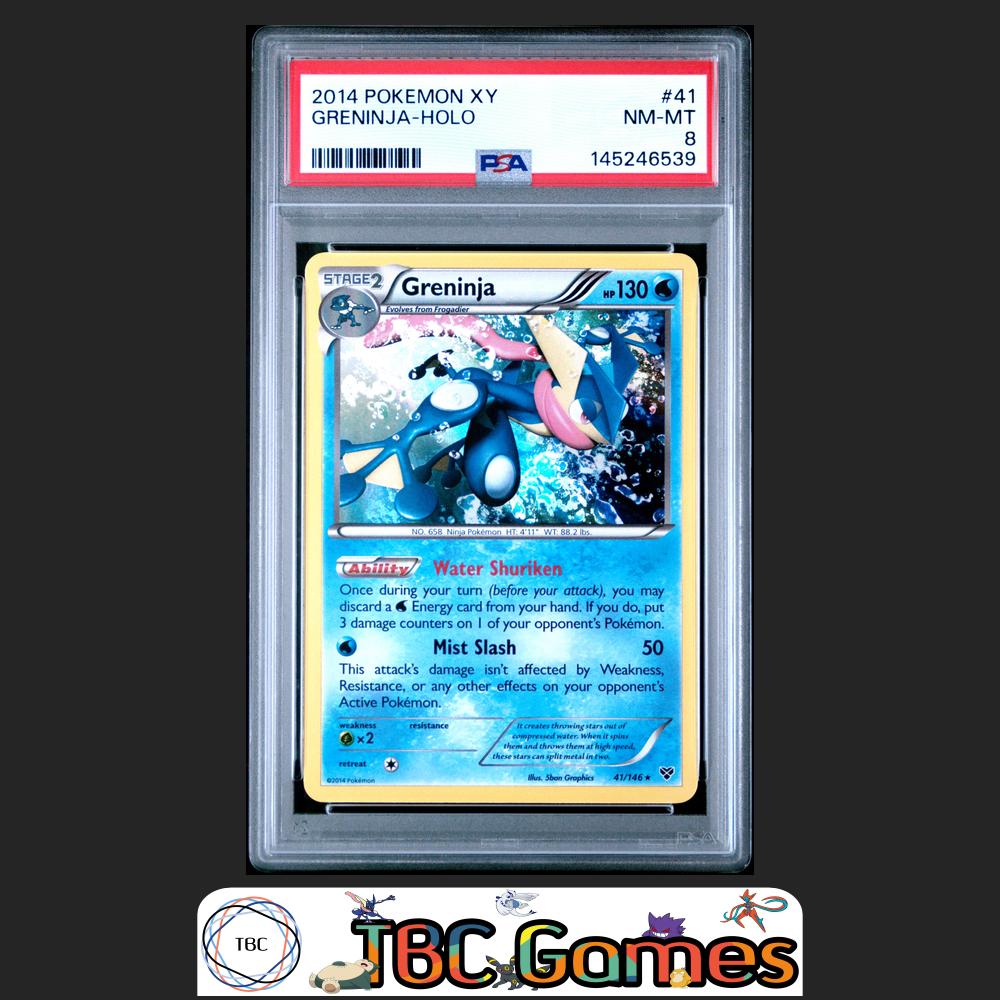 Greninja XY Base Set Holo #41 PSA 8 Front
