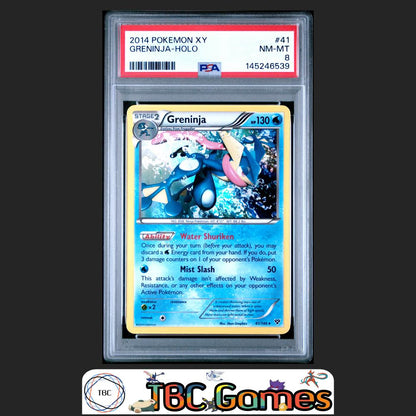 Greninja XY Base Set Holo #41 PSA 8 Front