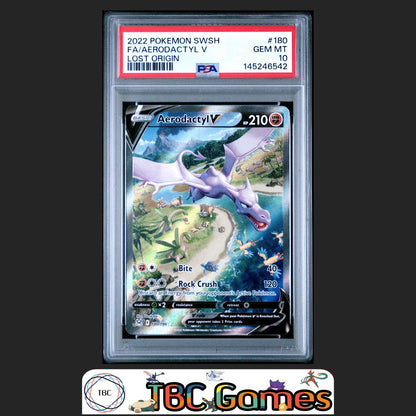 Aerodactyl V Lost Origin Alt Art #180 PSA 10 Front
