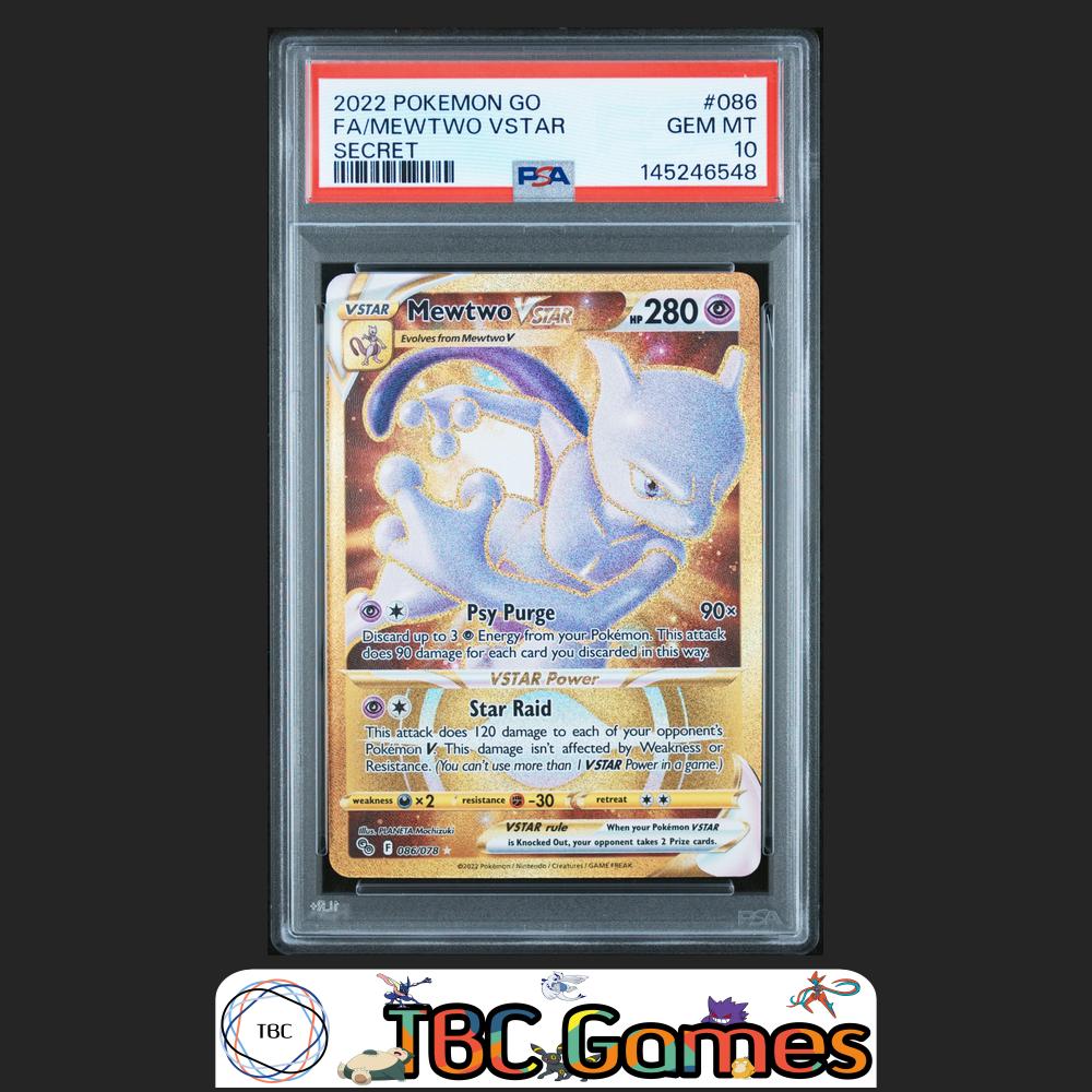 Mewtwo VSTAR GO 086/078 Gold Secret PSA 10 Front