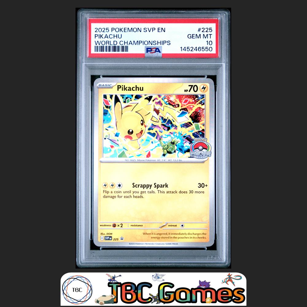 Pikachu World Championships SVP 225 PSA 10 Front