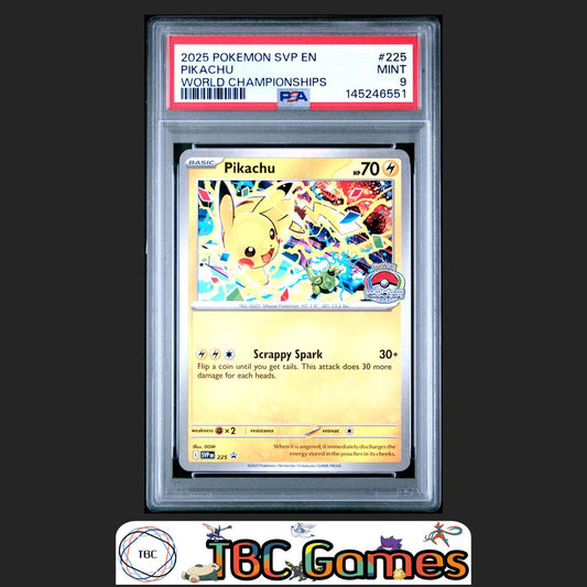 Pikachu World Championships SVP 225 PSA 9 Front
