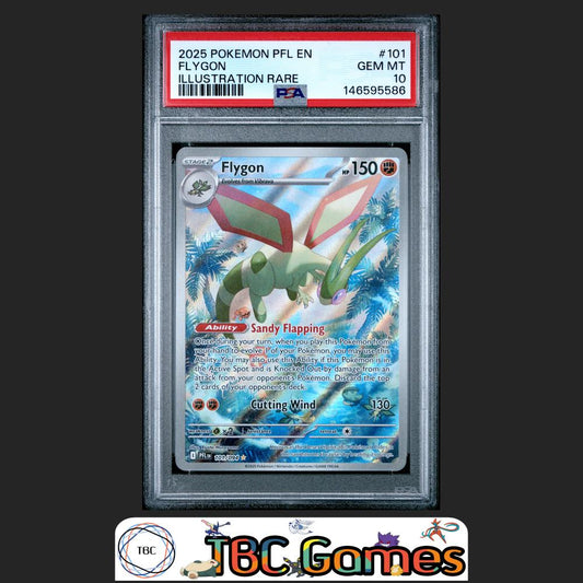 Flygon Pokemon Phantasmal Flames #101 Illustration Rare PSA 10 Front