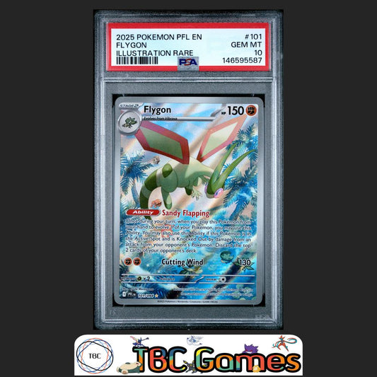 Flygon Pokemon Phantasmal Flames #101 Illustration Rare PSA 10 Front