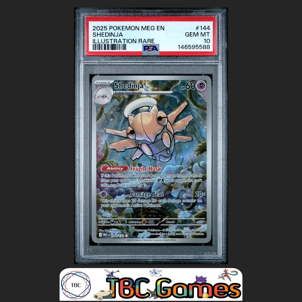 Shedinja Pokemon Mega Evolution #144 Illustration Rare PSA 10 Front