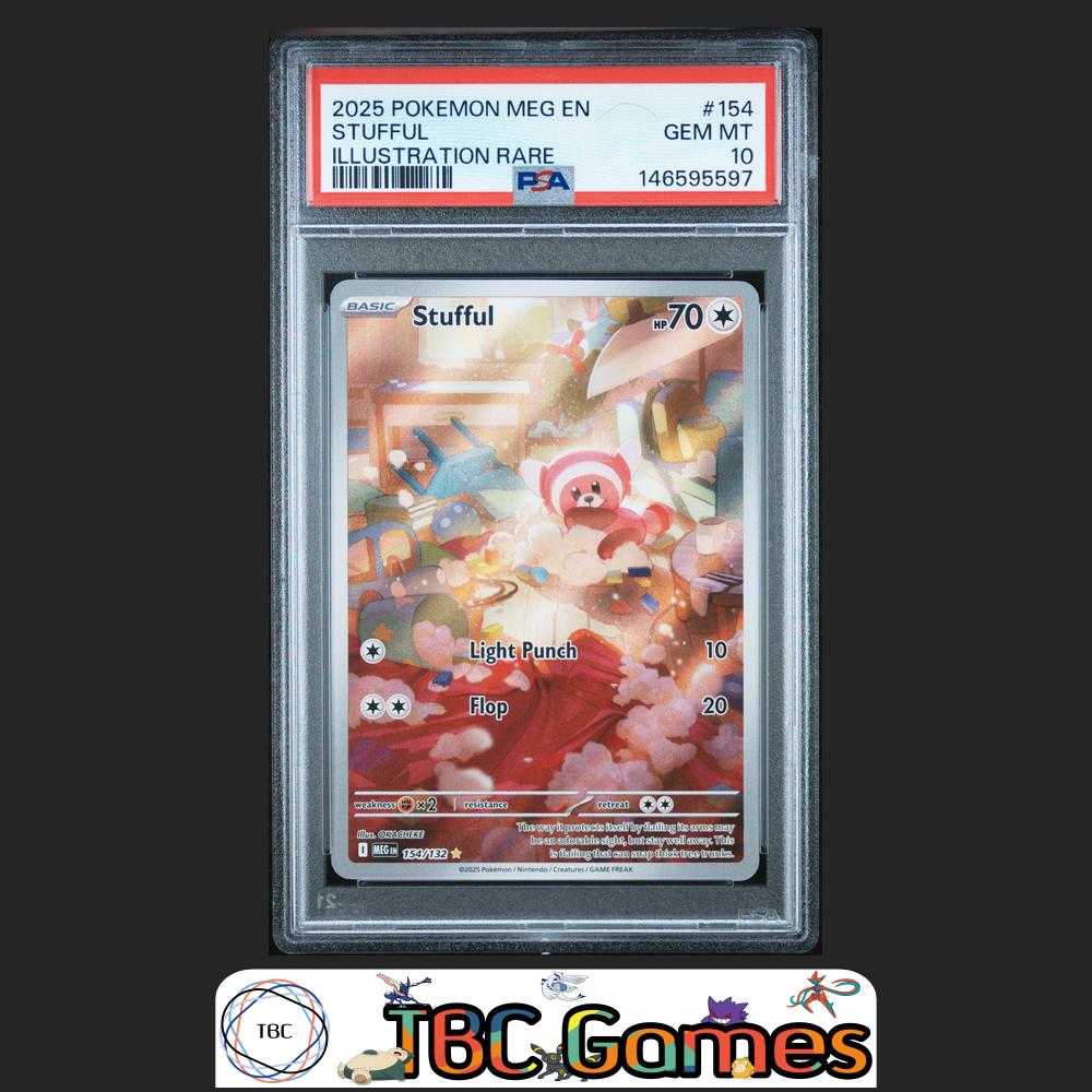 Stufful Pokemon Mega Evolution #154 Illustration Rare PSA 10 Front
