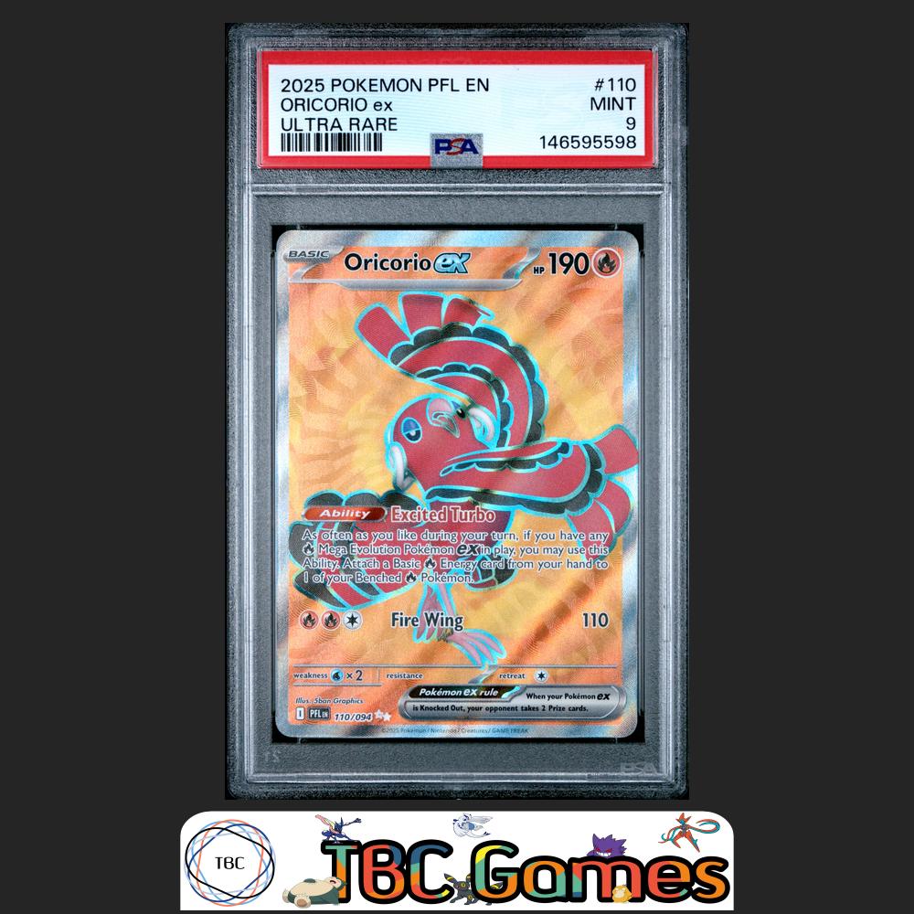 Oricorio Ex Pokemon Phantasmal Flames #110 Ultra Rare PSA 9 Front