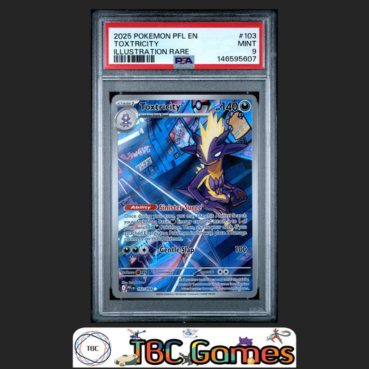 Toxtricity Pokemon Phantasmal Flames #103 Illustration Rare PSA 9 Front